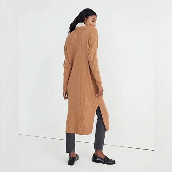 Madewell Duster Cardigan Sweater Camel XS NWT - Picture 2 of 6